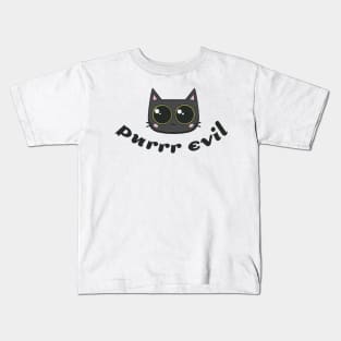 Purrr Evil Black Cat Kids T-Shirt